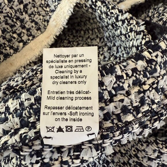 Lanvin Black & White Tweed Dress - Size 8 - Picture 7 of 9